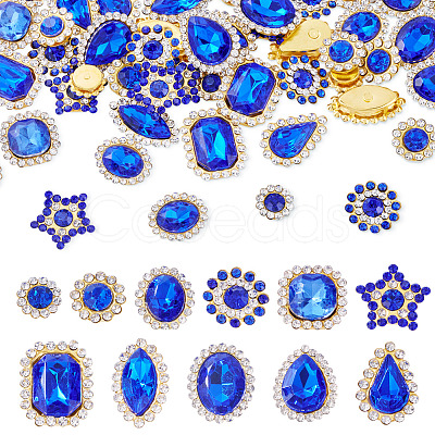 100Pcs Teardrop/Heart/Star Sew on Rhinestones GACR-TA0001-07D-1