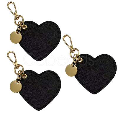 3Pcs PU Leather Pendant Decorations KEYC-CL0001-54-1