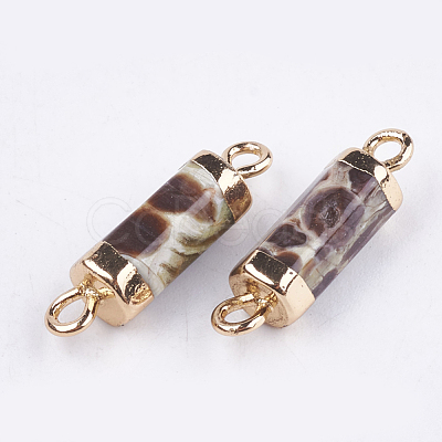 Electroplate Natural Ocean Jasper Links connectors X-G-S344-01C-1