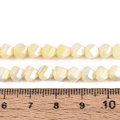 Anti-Tarnish Electroplate Glass Beads Strands GLAA-T025-6mm-14H-1