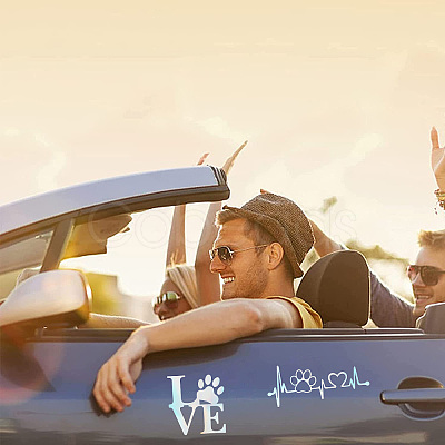 8 Sheets 4 Style Infinity Love & Bird Laser Style Plastic Adhesive Car Stickers STIC-GF0001-04A-1