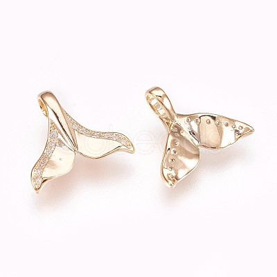 Brass Micro Pave Cubic Zirconia Charms KK-P157-16G-NF-1