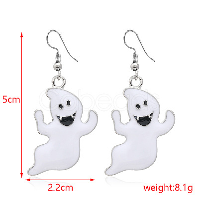 Halloween Theme Alloy Enamel Dangle Earrings FS-WG50C46-24-1