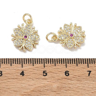 Brass Micro Pave Cubic Zirconia Pendants KK-D235-02G-01-1