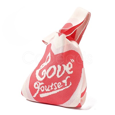 Polyester Mini Knit Tote Bags ABAG-C008-01B-08-1