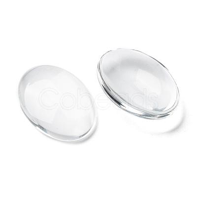 Transparent Glass Cabochons GGLA-R022-25x18-1