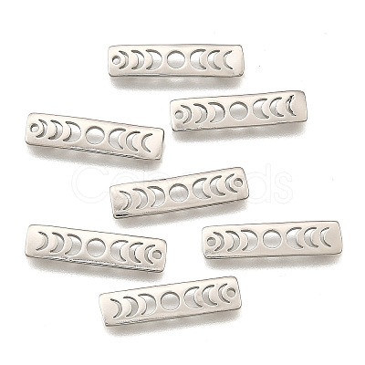 Rack Plating Brass Moon Phase Bar Pendants KK-H756-01P-A-1