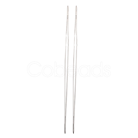 Iron Collapsible Big Eye Beading Needles TOOL-R095-03-1