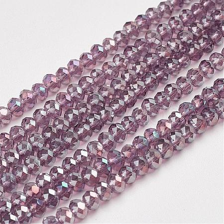 Electroplate Glass Beads Strands EGLA-D020-3x2mm-81-1
