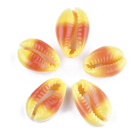Printed Cowrie Shell Beads SSHEL-T007-14E-1