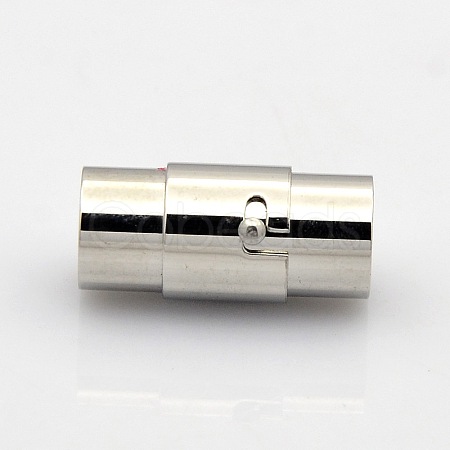 Tarnish Resistant Column 304 Stainless Steel Locking Tube Magnetic Clasps STAS-N014-25-8mm-1