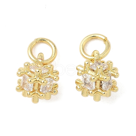 Brass Micro Pave Cubic Zirconia Pendants KK-Z120-38G-1