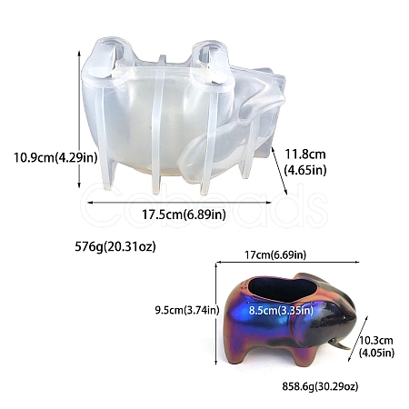 DIY Elephant Silicone Pen Storage Molds PW-WG13553-01-1