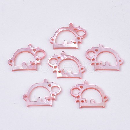 Natural White Shell Mother of Pearl Shell Pendants SSHEL-T012-01-1
