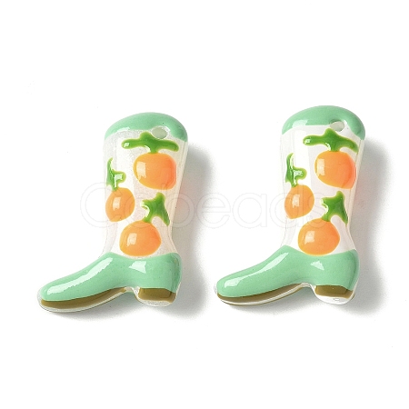 Painted Glass Beads Enamel Beads X-BLOW-D300-01B-1