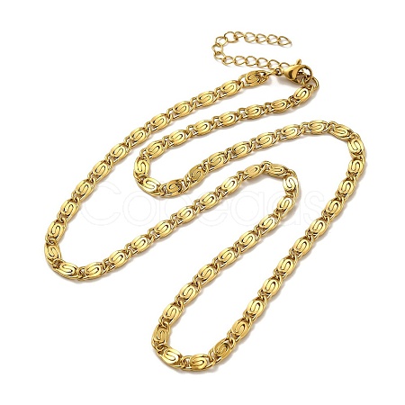 Ion Plating(IP)  304 Stainless Steel Lumachina Chain Necklaces NJEW-C060-01B-G-1