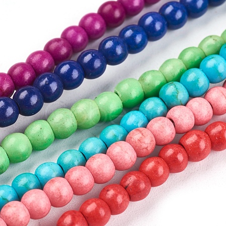 Synthetic Turquoise Beads Strands TURQ-G106-6mm-02-1