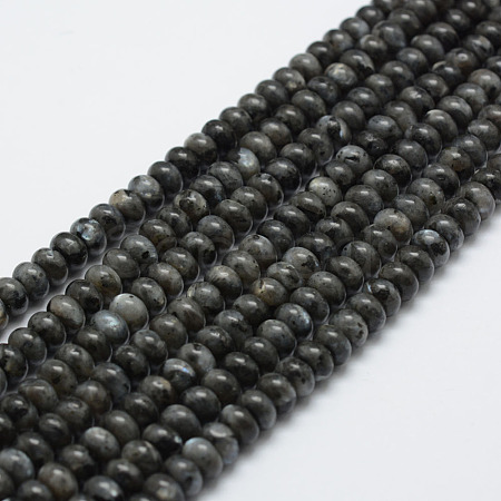 Natural Labradorite Beads Strands G-G665-06-6x4mm-1