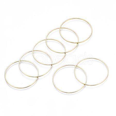 Brass Linking Rings KK-S327-06KC-35mm-1