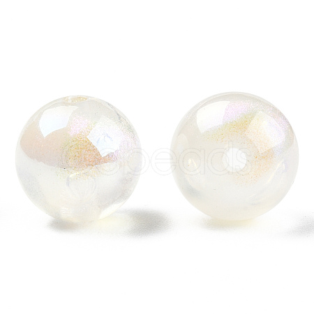 ABS Plastic Imitation Pearl Beads PACR-N013-01B-03-1