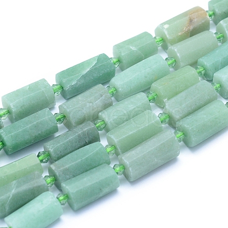 Frosted Natural Aventurine Beads Strands G-L552C-01-1