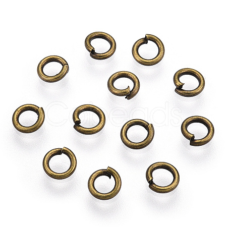 Brass Open Jump Rings JRC4MM-AB-1
