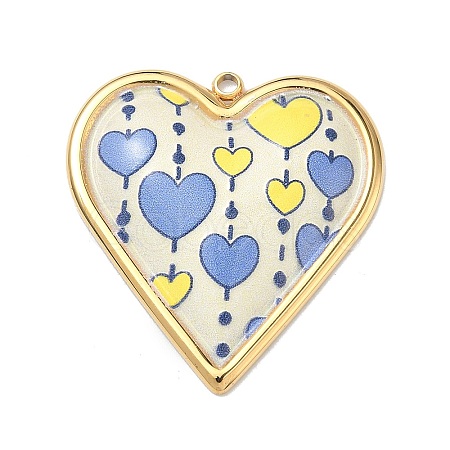 304 Stainless Steel Enamel Pendants STAS-K295-52G-02-1