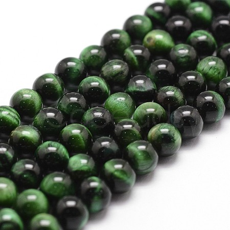 Natural Tiger Eye Bead Strands G-G735-23-6mm-01-1