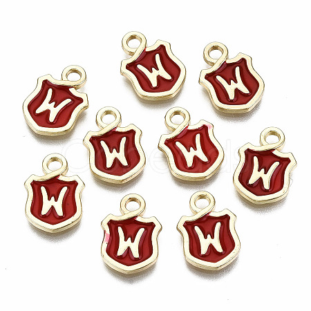 Alloy Enamel Charms ENAM-T012-03W-RS-1
