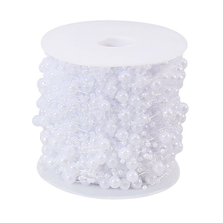 Acrylic Pearl Ball Chains AJEW-WH0766-47A-1