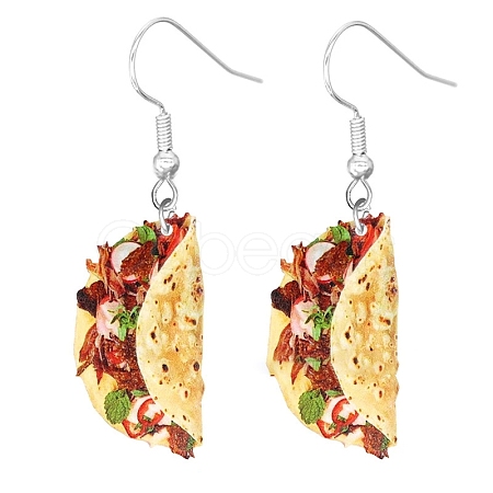 Acrylic Food Model Dangle Earrings PW-WG51A76-11-1