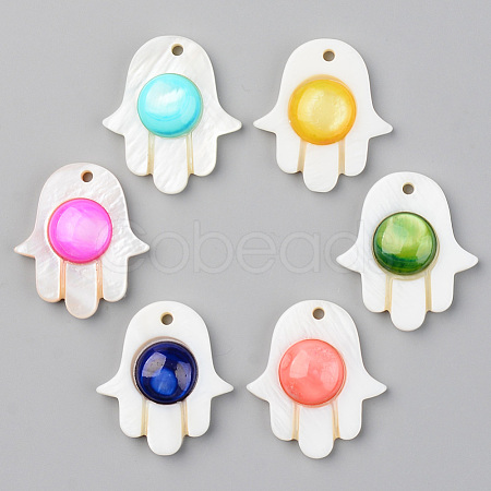 Natural Freshwater Shell Pendants SHEL-S276-102-1