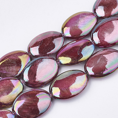 AB Color Freshwater Shell Beads Strands SHEL-S274-39B-1