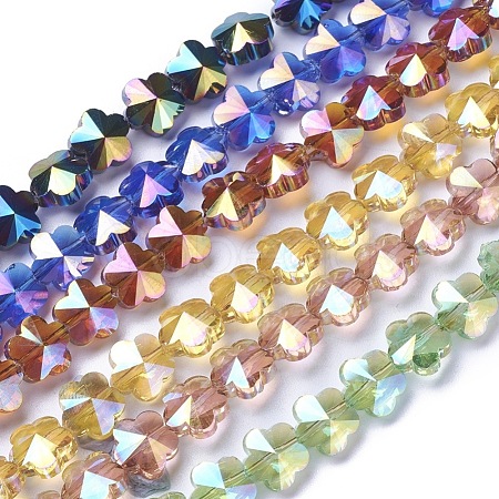 Electroplate Glass Beads Strands EGLA-J148-A-AB-1