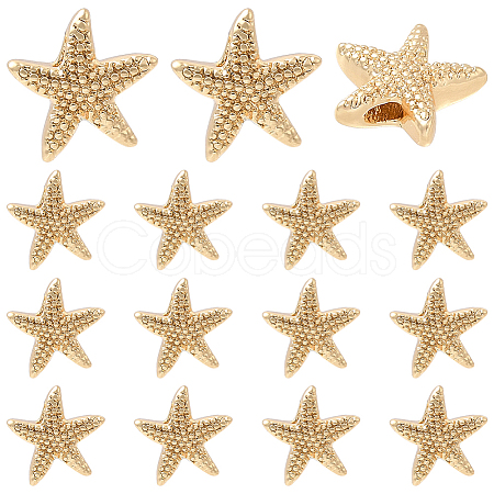 14Pcs Rack Plating Brass Beads KK-BBC0022-48-1