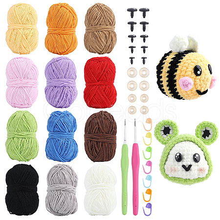 12 Skeins 12 Colors Chenille Yarns YCOR-PH0001-01-1