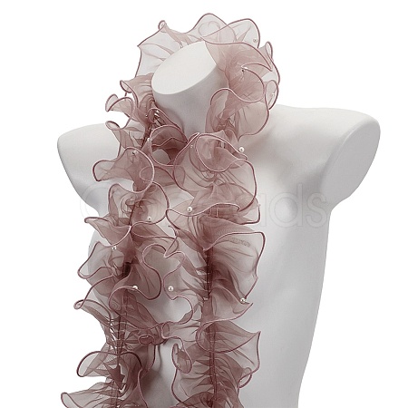 5 Yards Pleated Organza Pleated Lace Ribbon OCOR-PH0004-67B-1