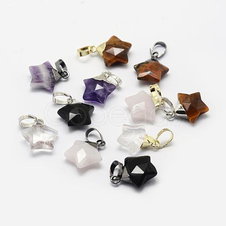 Natural & Synthetic Mixed Stone Charms G-G720-01-1