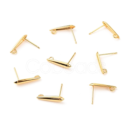 Brass Stud Earring Findings X-KK-F824-003G-1
