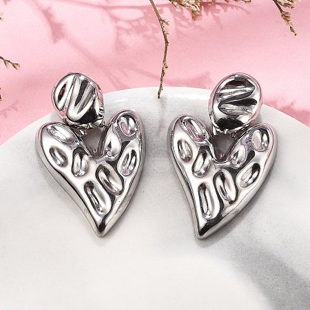 304 Stainless Steel Dangle Stud Earrings EJEW-D319-13P-1