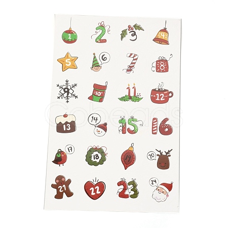 Christmas Advent Calendar Stickers DIY-L050-A10-1