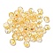 Electroplate Glass Beads, Faceted, Half Round, Gold, 5.5x3mm, Hole: 1.4mm, 100pcs/bag