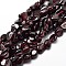 Natural Garnet Nuggets Beads Strands, Tumbled Stone, 5~10x6~7x3~7mm, hole: 1mm, about 14.9 inch~15.7 inch