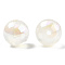 ABS Plastic Imitation Pearl Beads, AB Color Plated, Round, Creamy White, 12mm, Hole: 1.8mm