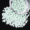 8/0 Two Cut Glass Seed Beads, Hexagon, Baking Paint, Light Cyan, 2.5~3x2.5mm, Hole: 0.9mm, about 15000pcs/bag