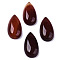 Natural Carnelian/Red Agate Cabochons, Dyed & Heated, Teardrop, 28~29x15~17x6~9mm