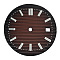 Luminous Glow in the Dark Brass Clock Face Dial, Flat Round, Coconut Brown, 30.8mm