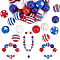 PandaHall Elite 1 Set Mixed Style Acrylic Round Beads Sets, Blue, 19~20mm, Hole: 2mm, about 50pcs/bag