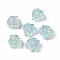 UV Plating Rainbow Iridescent Acrylic Beads, House, Pale Turquoise, 16x17.5x8mm, Hole: 3.5mm