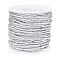 BENECREAT Polyester Cord, Twist, Silver, Cord: 3mm in diameter, about 19.14 Yards(17.5m)/roll